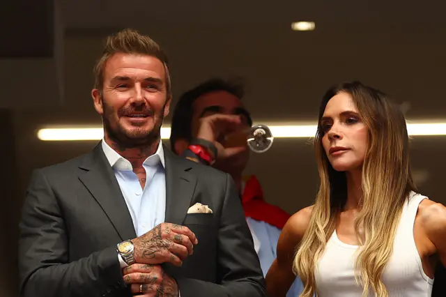 David and Victoria Beckham in Dallas