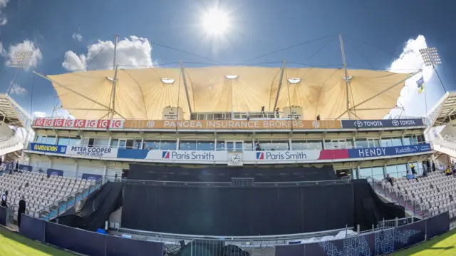 A stand under the sun at the Utilita Bowl