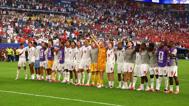 England players celebrating after their win over Norway in the World Cup quarter-final