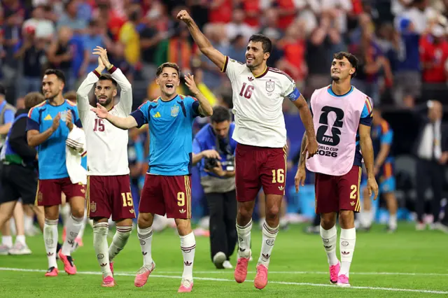 Spain celebrate