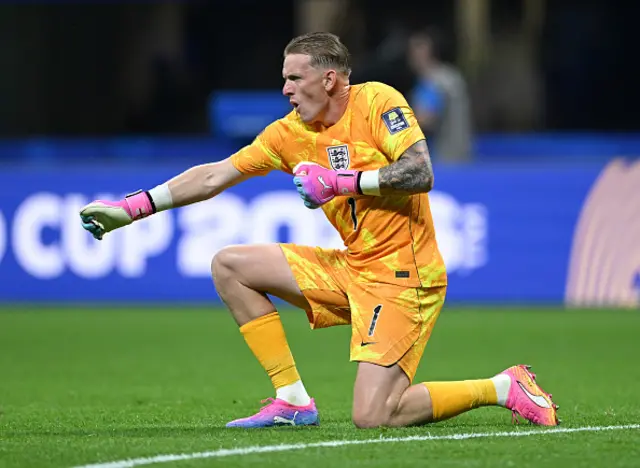 Jordan Pickford celebrates