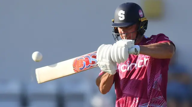 Chris Lynn hits the ball