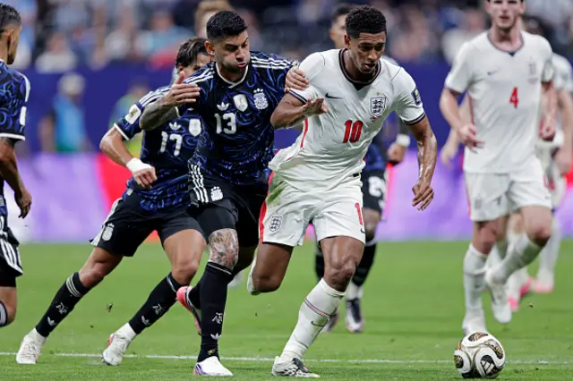 Cristian Romero of Argentina, Jude Bellingham
