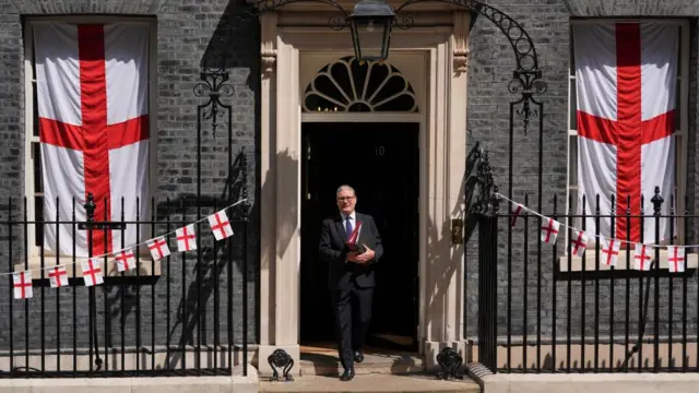 Keir Starmer leaves No 10 Downing Street