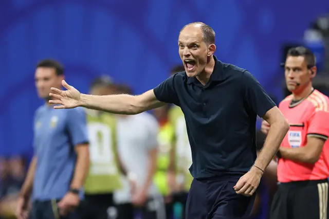 Thomas Tuchel, Manager of England, reacts