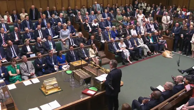 Screen grab of Prime Minister Sir Keir Starmer speaking during Prime Minister's Questions in the House of Commons, London. Picture date: Wednesday July 15, 2026.