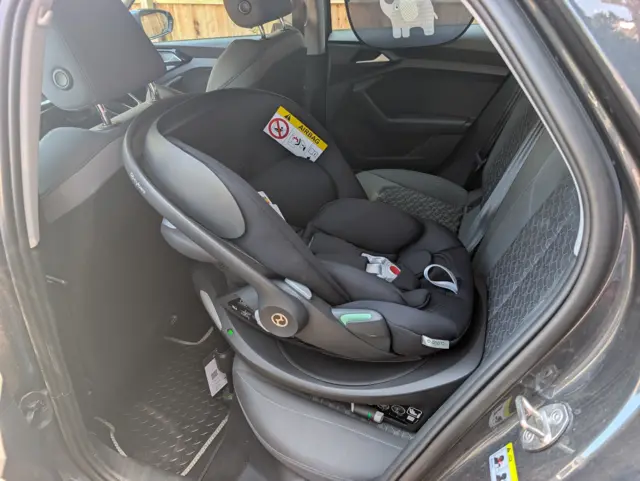 Car seat in car