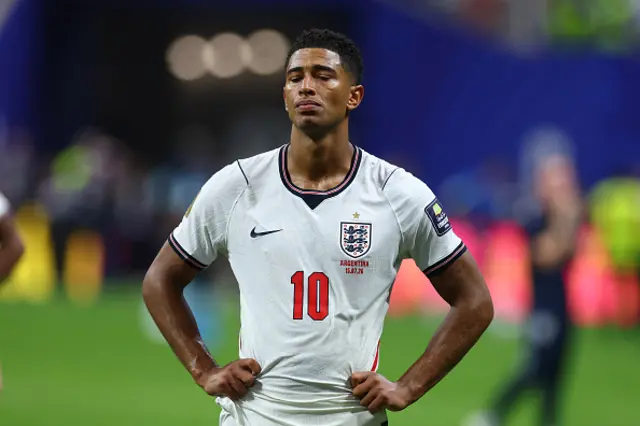 Jude Bellingham of England reacts