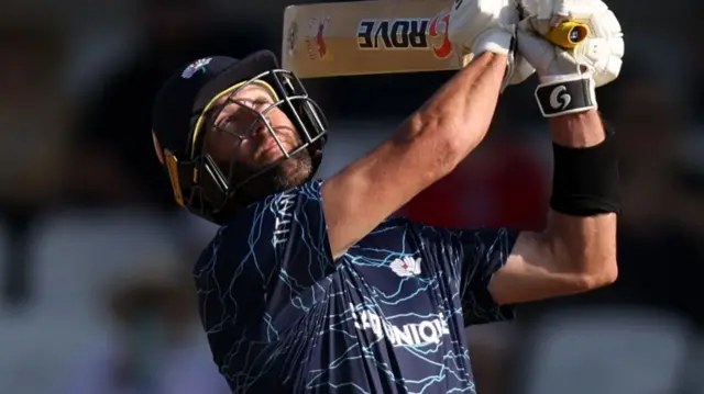 AJ Tye batting