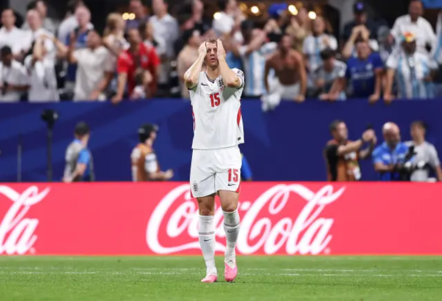 Dan Burn #15 of England reacts
