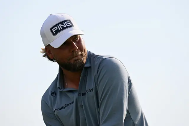 Daniel Brown of England looks on