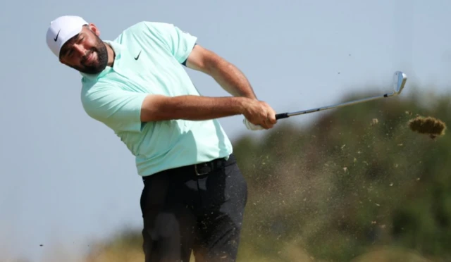 Scottie Scheffler of the U.S. in action
