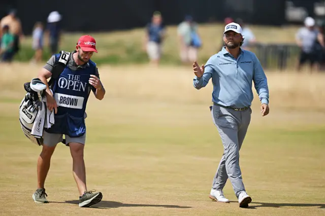 Daniel Brown of England acknowledges the crowd