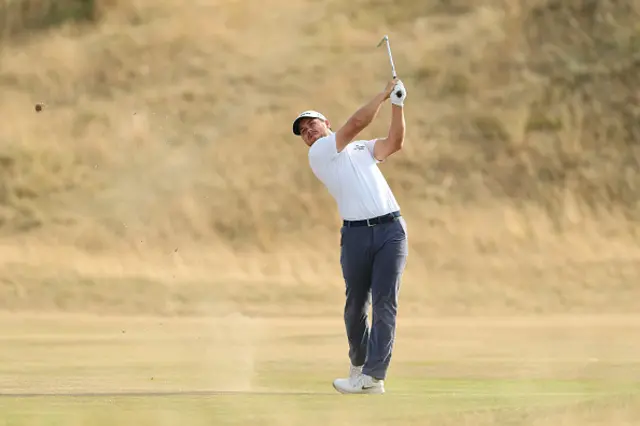 Pierceson Coody of the United States plays a shot