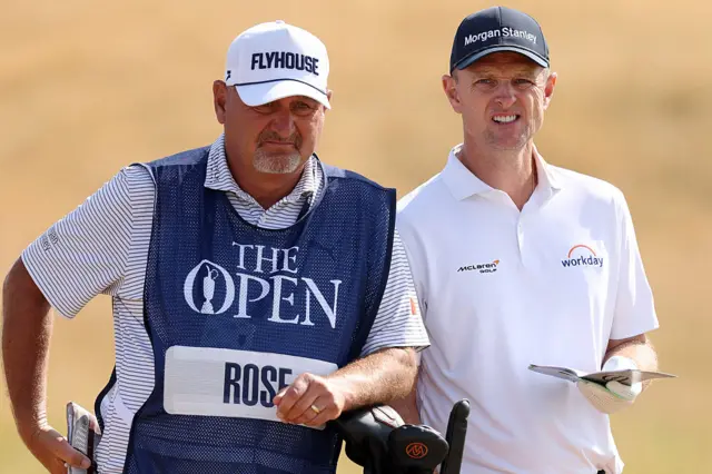 Justin Rose during the opening round of the 2026 Open
