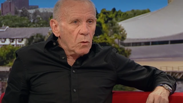 Peter Reid speaking on the BBC Breakfast sofa