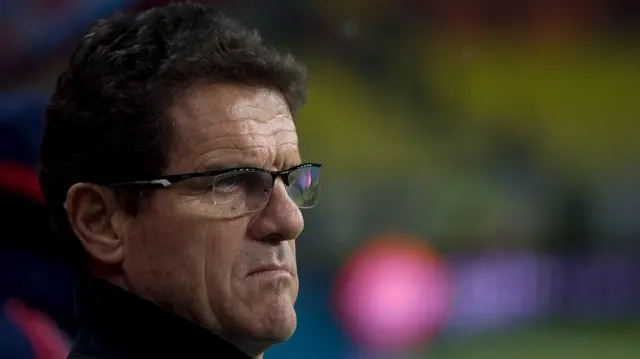 Head coach of the Russian national team Fabio Capello looks on during the FIFA 2014 World Cup qualifier group F match between Russia and Portugal at the Luzhniki Stadium on October 12, 2012 in Moscow, Russia