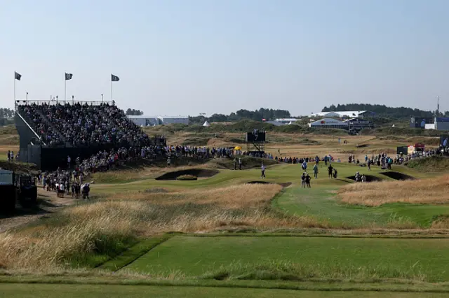 A general view on the seventh hole during a practice round