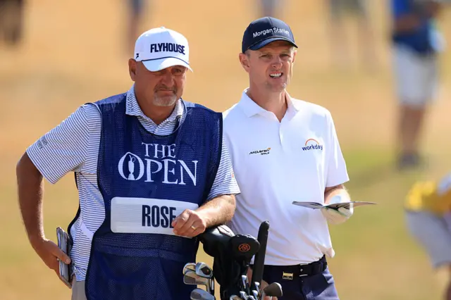 Scottie Scheffler with his caddie