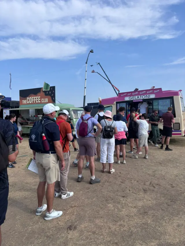 Graeme Storm queueing for an ice cream