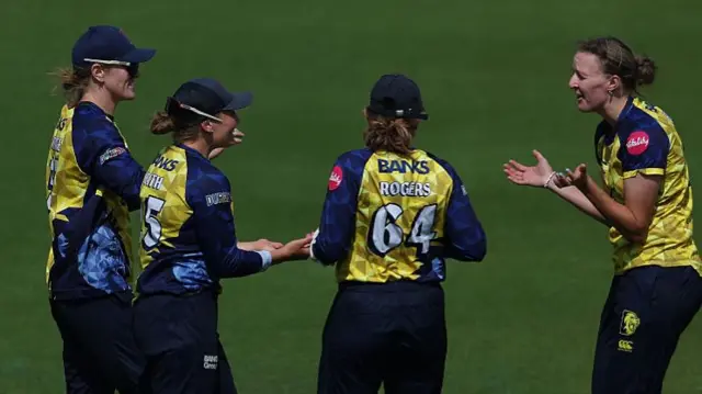 Durham celebrate the runout