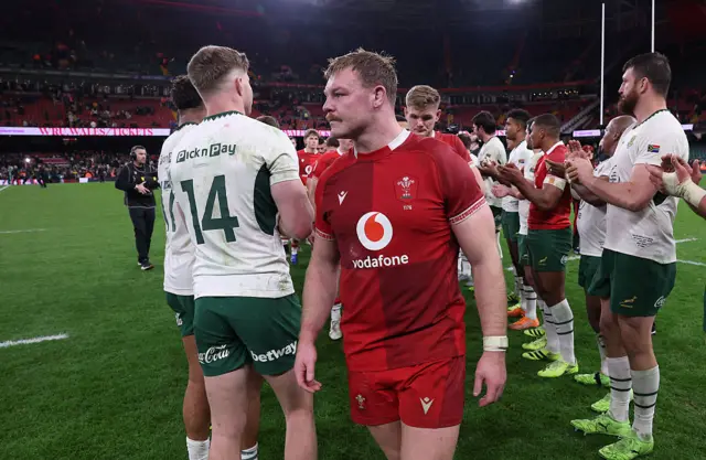 Dewi Lake leads Wales through the South Africa tunnel in Cardiff