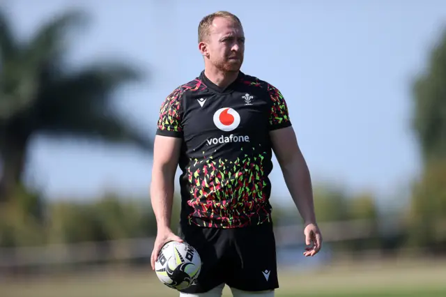 Tommy Reffell in Wales training kit