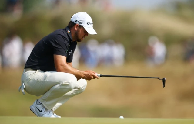 Pierceson Coody of the U.S. on the green