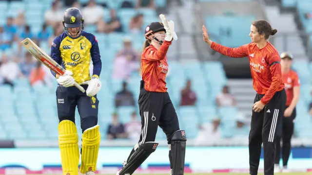 The Blaze celebrate taking wicket