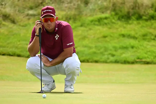Lucas Herbert during round two of the Open