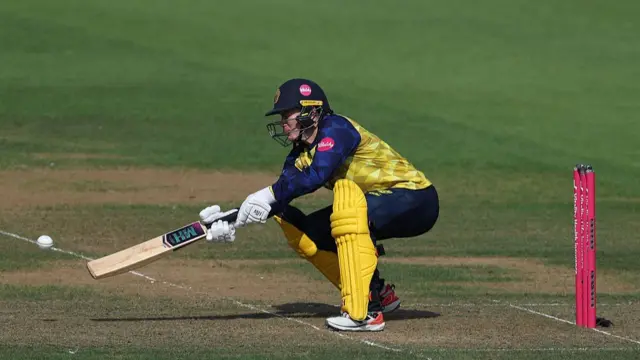Hollie Armitage goes for a ramp shot