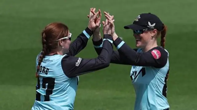Kale Moore celebrates with Jemima Spence