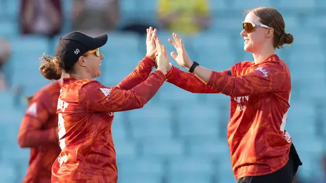 Blaze celebrate taking second wicket
