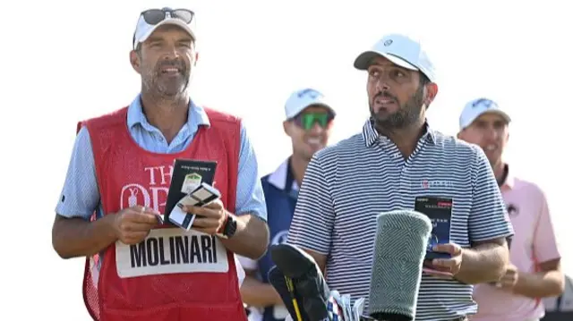 Francesco Molinari of Italy looks on