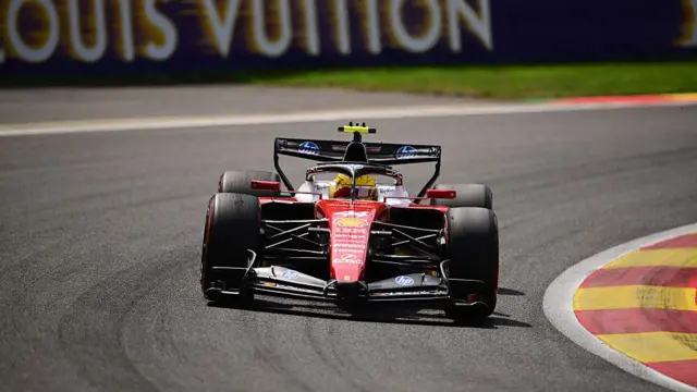 Lewis Hamilton on track