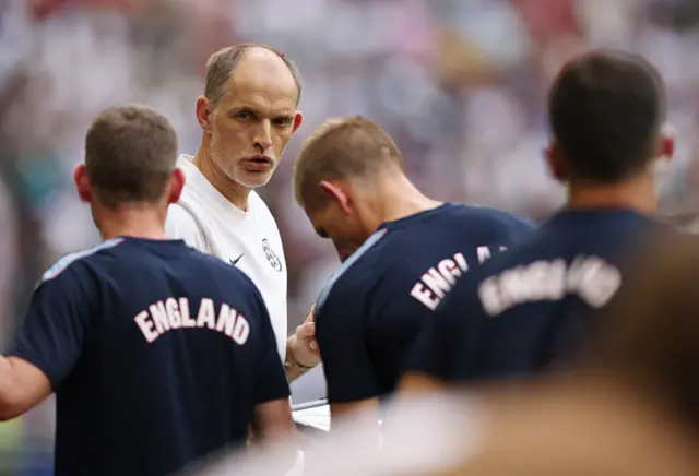 Thomas Tuchel, Manager of England, reacts