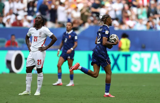 : Bradley Barcola #12 of France celebrates