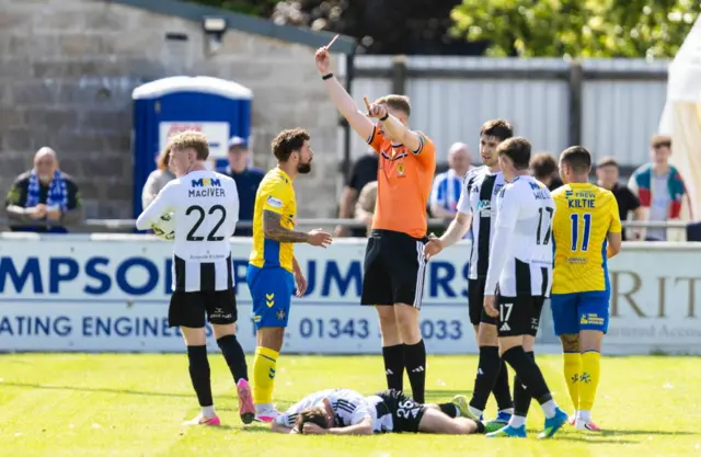 Jamie Brandon red card