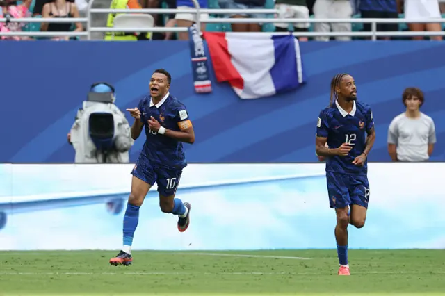 Kylian Mbappe #10 of France celebrates