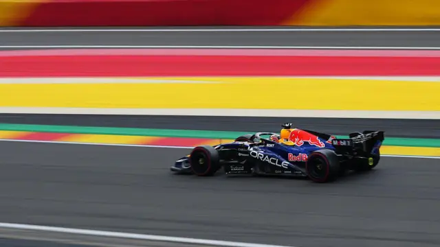 Max Verstappen on track