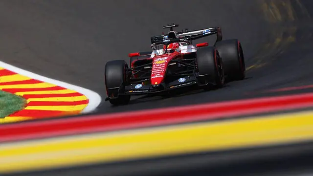 Charles Leclerc on track