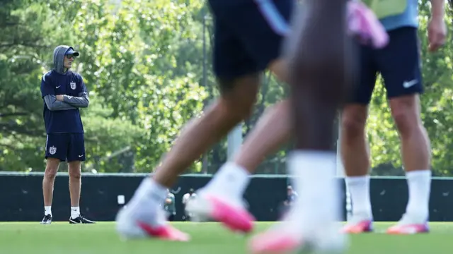 Thomas Tuchel, Manager of England, looks on during an England Training Session during an England World Cup 2026 Camp on July 17, 2026 in Kansas City, Kansas