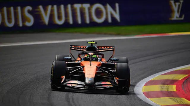Lando Norris on track
