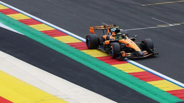 Lando Norris on track