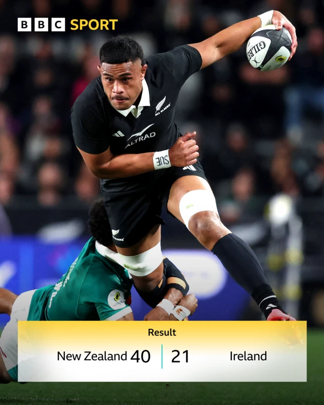 Full-time - New Zealand 40-21 Ireland