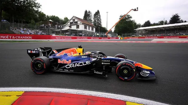 Max Verstappen on track