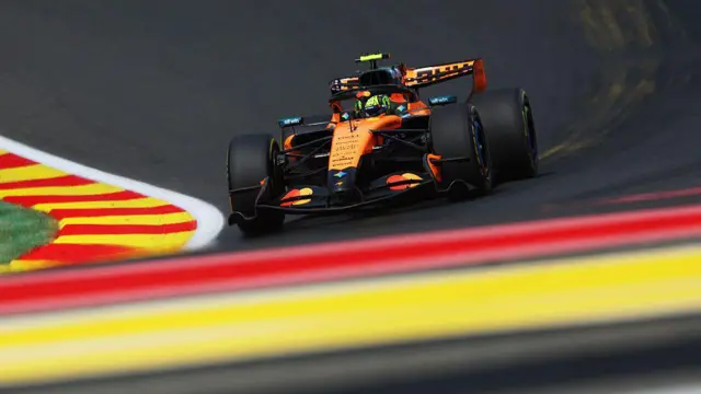 Lando Norris on track