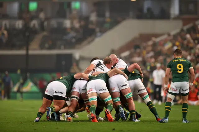South Africa v Wales scrum