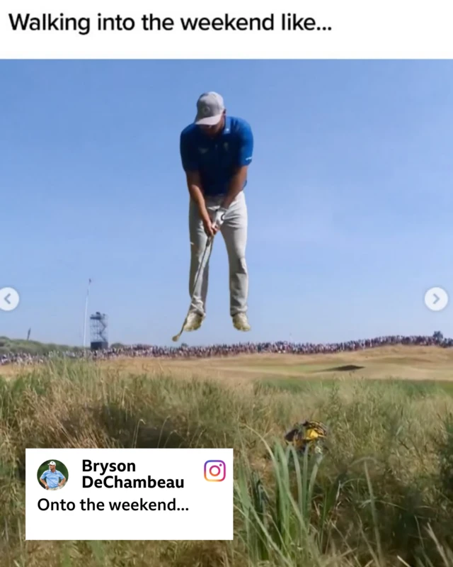 Bryson DeChambeau post on Instagram