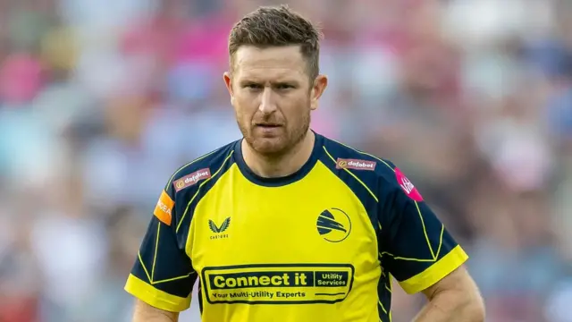 Liam Dawson prepares to bowl